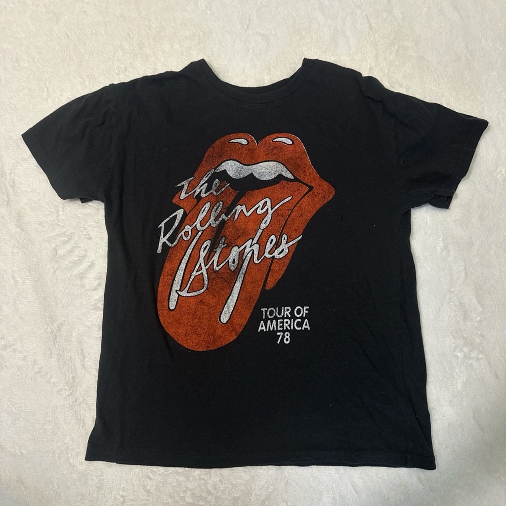 Rolling Stones Tour of America '78 Black T-Shirt